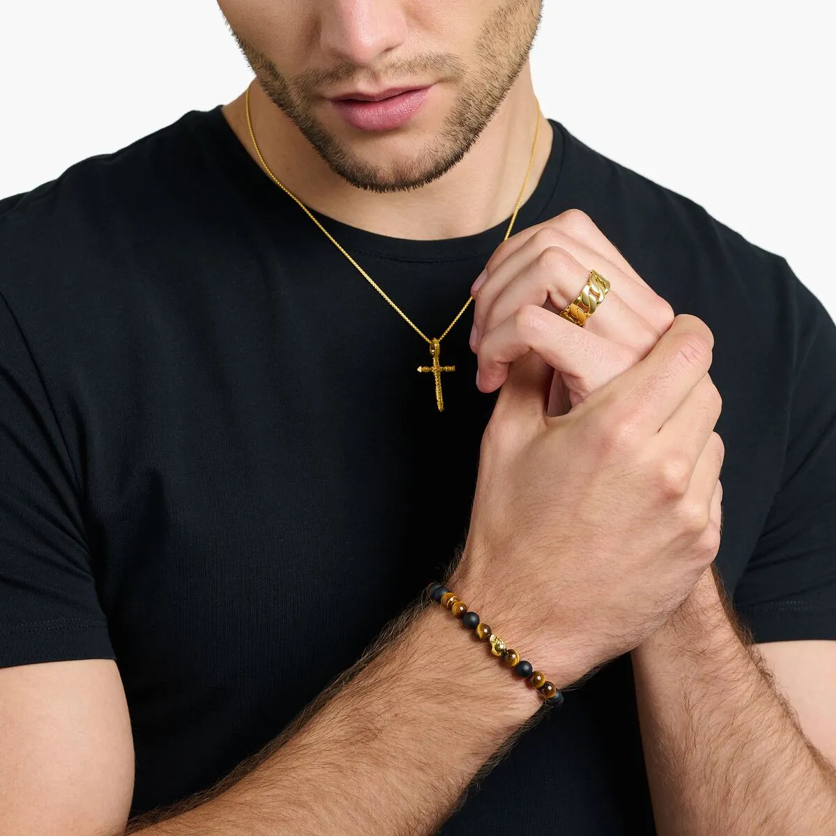 Thomas Sabo Obsidian and Tiger‘s Eye Skull Bracelet sold by C.W. Sellors product image thumbnail 2