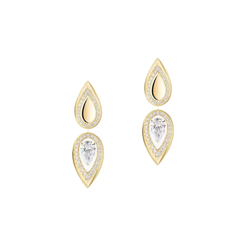 Messika Fiery 18ct Yellow Gold 0.25ct Diamond Drop Earrings sold by C.W. Sellors