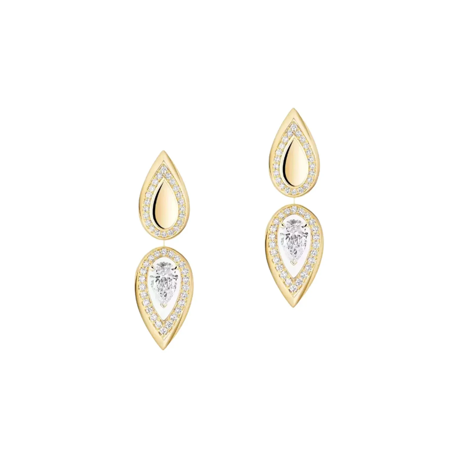 Messika Fiery 18ct Yellow Gold 0.25ct Diamond Drop Earrings sold by C.W. Sellors