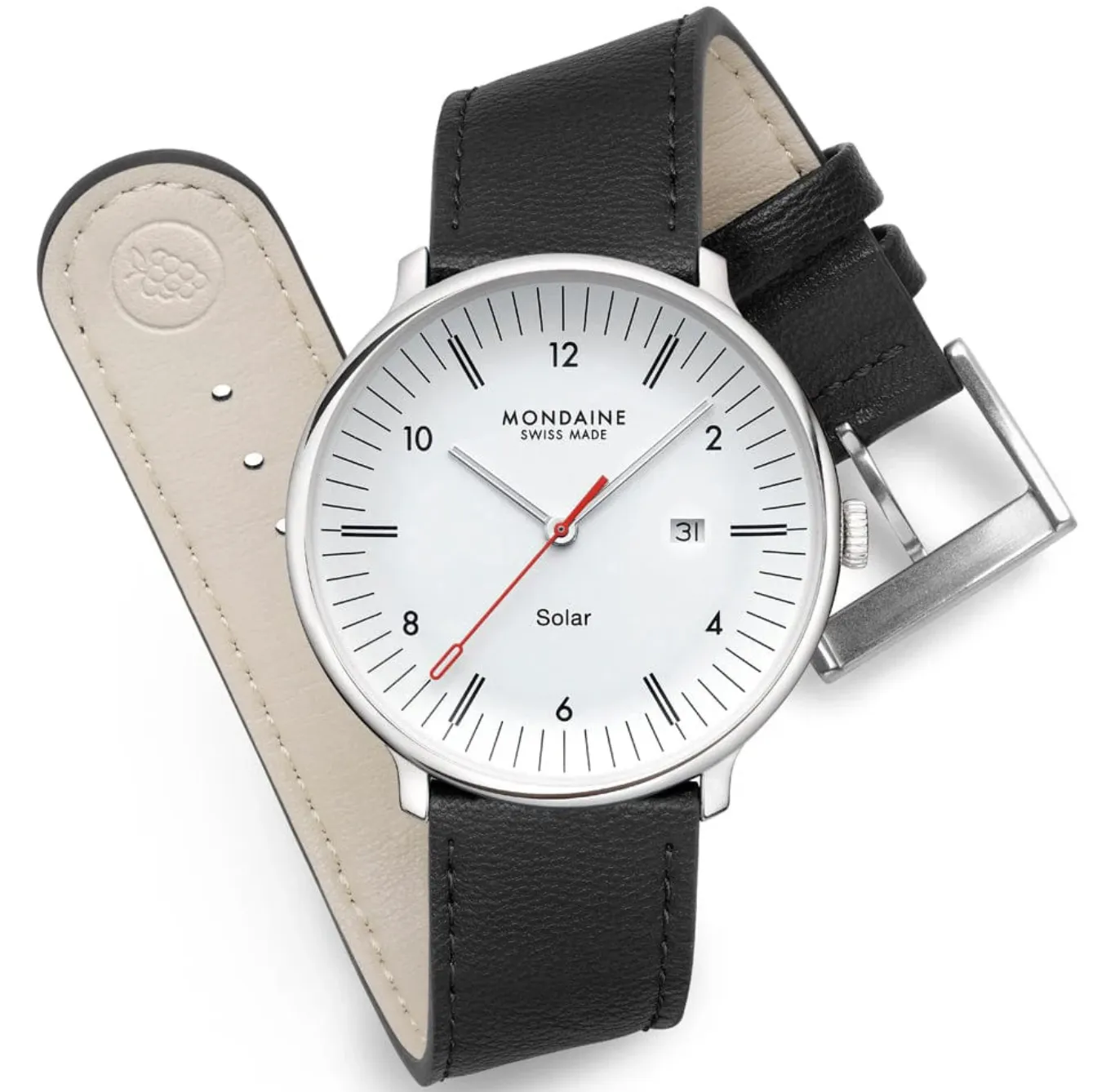 Mondaine Doppio 41mm Solar Watch sold by C.W. Sellors product image thumbnail 5