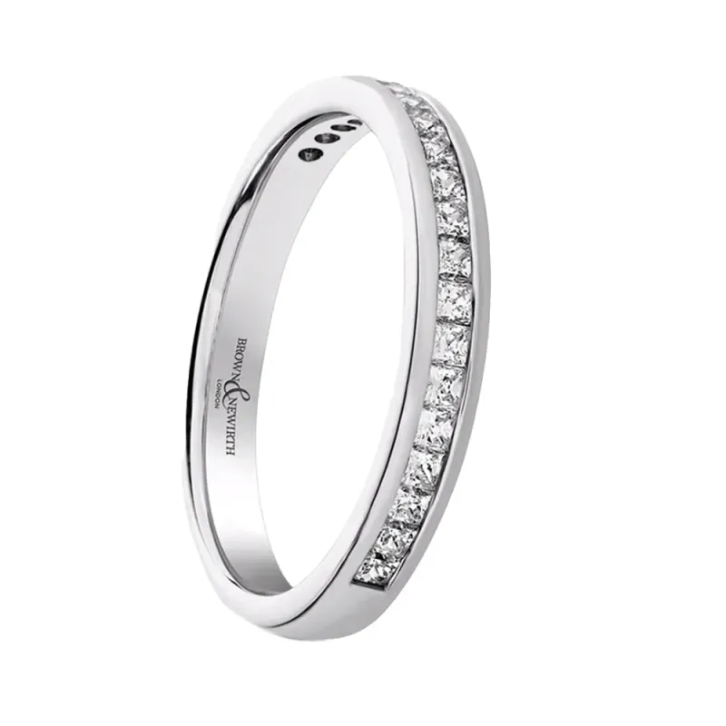 Platinum 0.30ct Diamond Devine Channel Set Half Eternity Ring sold by C.W. Sellors