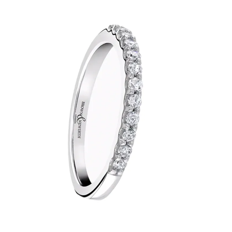 Platinum 0.25ct Diamond Harmony Half Eternity Ring sold by C.W. Sellors