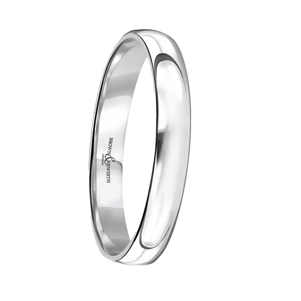 Platinum 3mm Polished Wedding Ring sold by C.W. Sellors