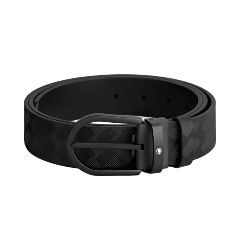 Montblanc Black Leather 35mm Belt sold by C.W. Sellors