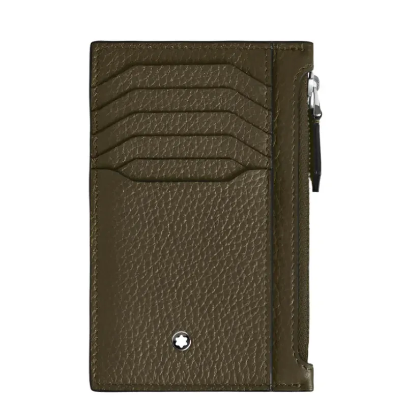 Montblanc Khaki 8cc Card Holder with Zip sold by C.W. Sellors