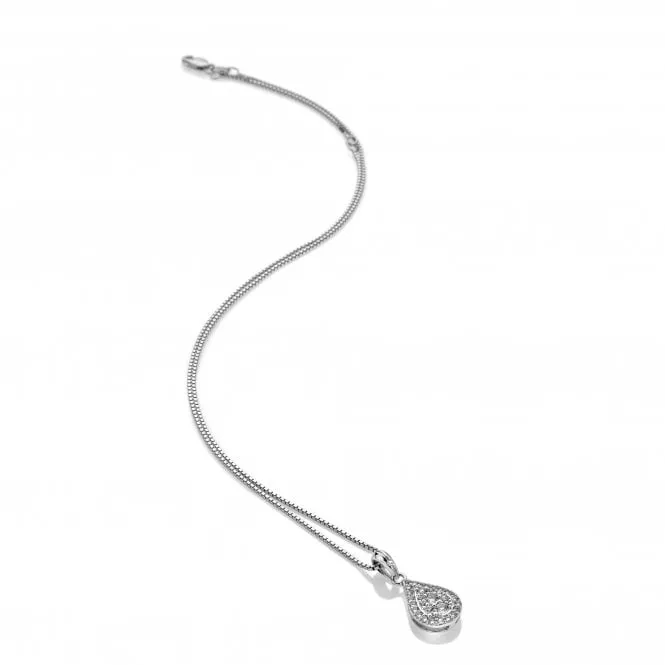Hot Diamonds Sterling Silver Teardrop White Topaz Necklace sold by C.W. Sellors product image thumbnail 2