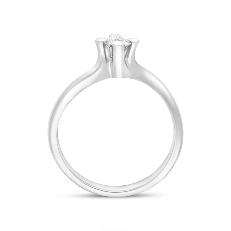 18ct White Gold 0.22ct Diamond Solitaire Ring sold by C.W. Sellors product image thumbnail 3
