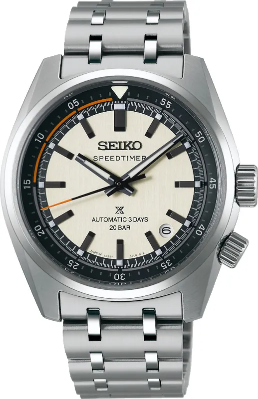 Seiko Speedtimer 6R Compact Countdown In Grey White Contrast Watch sold by C.W. Sellors