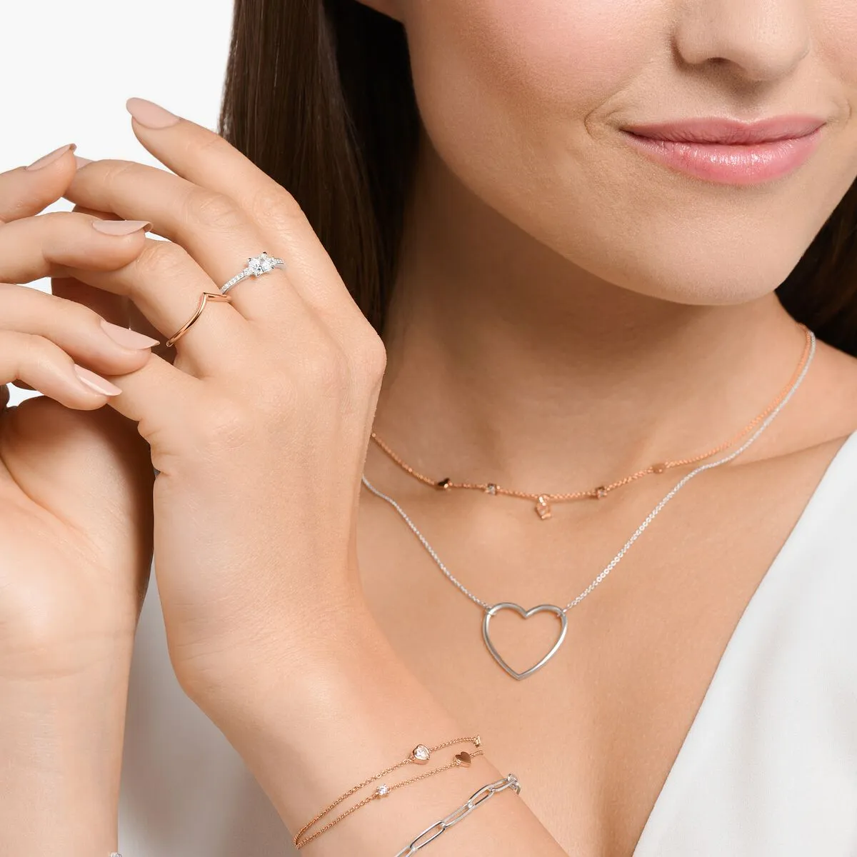 Thomas Sabo Silver with White Stones Ring sold by C.W. Sellors product image thumbnail 2