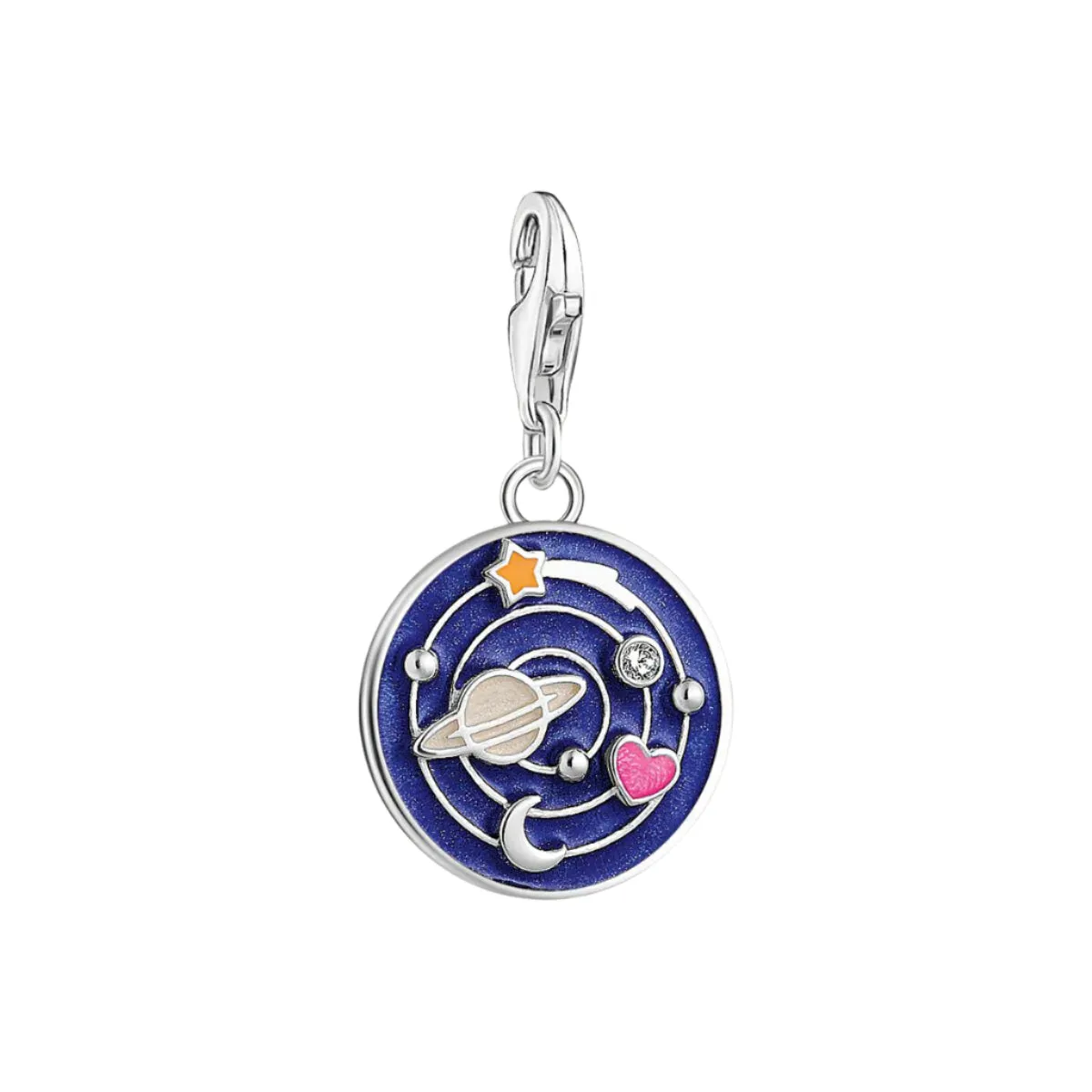 Thomas Sabo Silver Blackened Galaxy With Cold Enamel Charm Pendant sold by C.W. Sellors