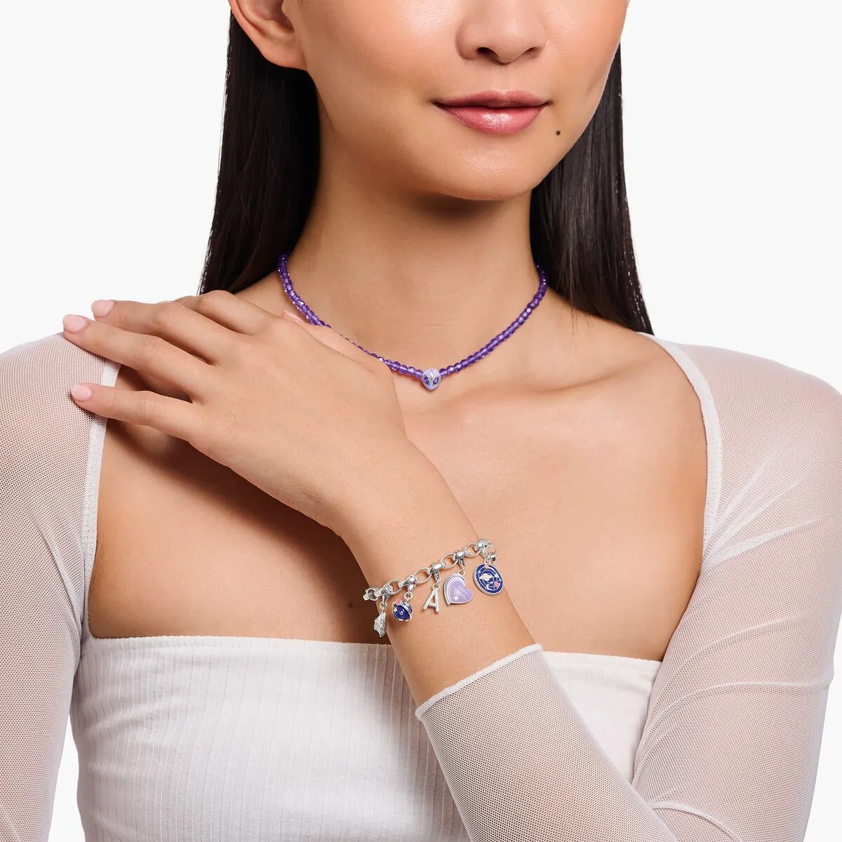 Thomas Sabo Silver Blackened Galaxy With Cold Enamel Charm Pendant sold by C.W. Sellors product image thumbnail 4