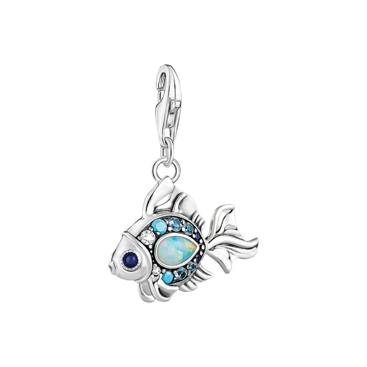 Thomas Sabo Silver Fish With Blue Stones Charm Pendant sold by C.W. Sellors