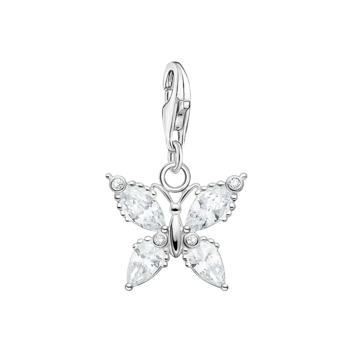 Thomas Sabo Silver Butterfly With White Stones Charm Pendant sold by C.W. Sellors