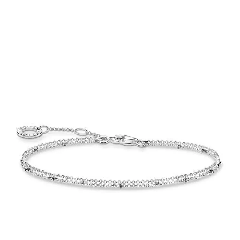 Thomas Sabo Charm Club Sterling Silver Double Strand Bracelet sold by C.W. Sellors