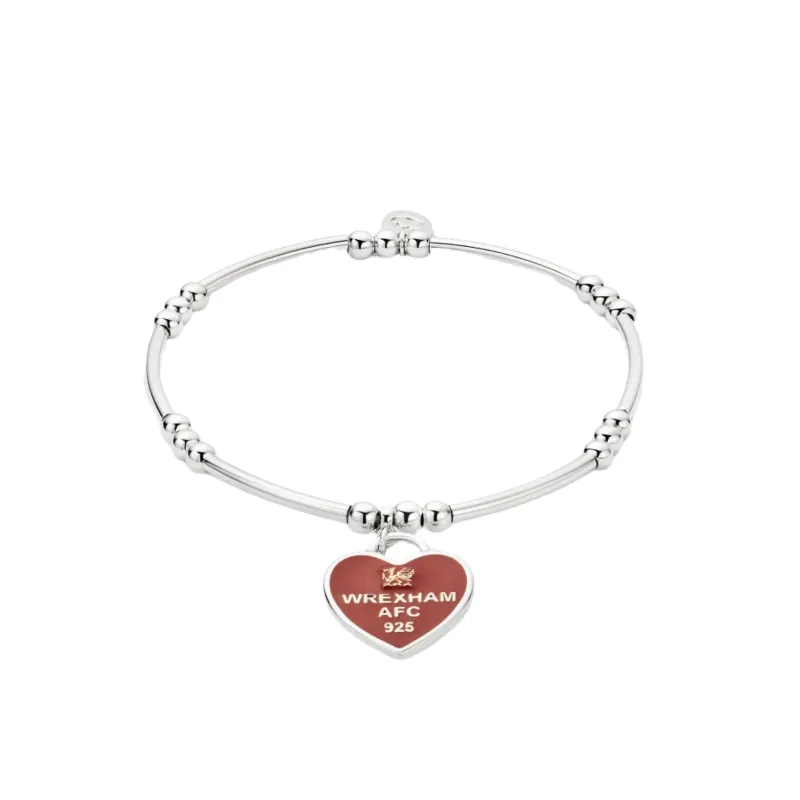 Clogau Wrexham AFC Sterling Silver Heart Affinity Bracelet sold by C.W. Sellors