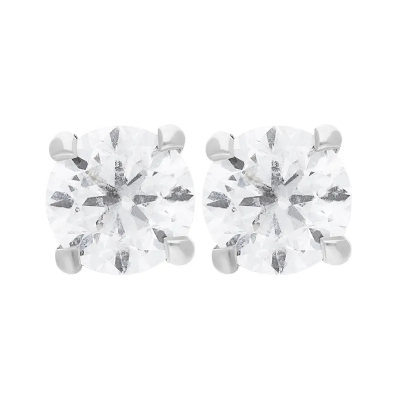 18ct White Gold 0.40ct Brilliant Cut Diamond Stud Earrings sold by C.W. Sellors