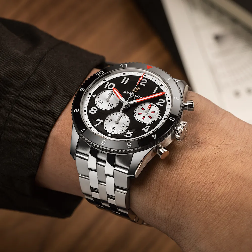 Breitling Ex-Display Classic AVI Chronograph 42 Mosquito Bracelet Watch sold by C.W. Sellors product image thumbnail 5
