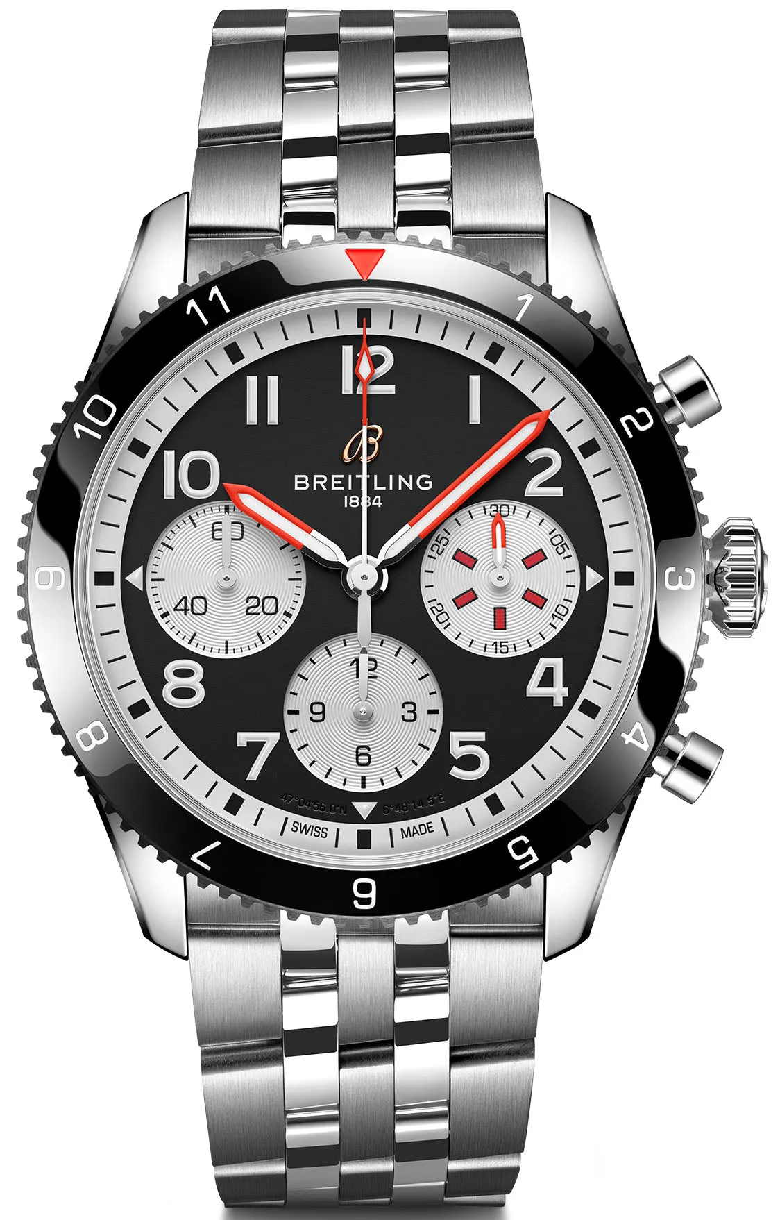 Breitling Ex-Display Classic AVI Chronograph 42 Mosquito Bracelet Watch sold by C.W. Sellors
