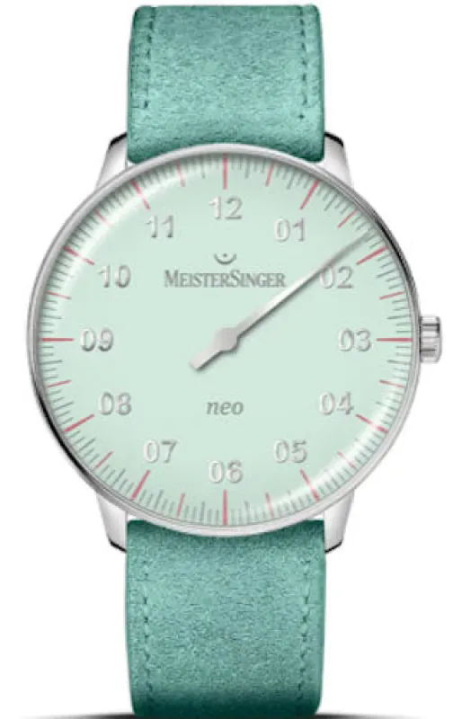 MeisterSinger Neo Special Light Green Mint Green Strap made by C.W. Sellors