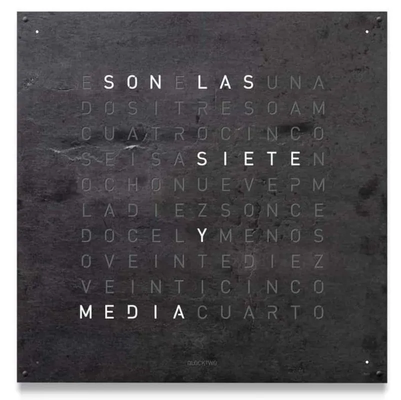 QLOCKTWO Ex-Display Earth 90 Creators Edition Metamorphite Wall Clock Watch sold by C.W. Sellors