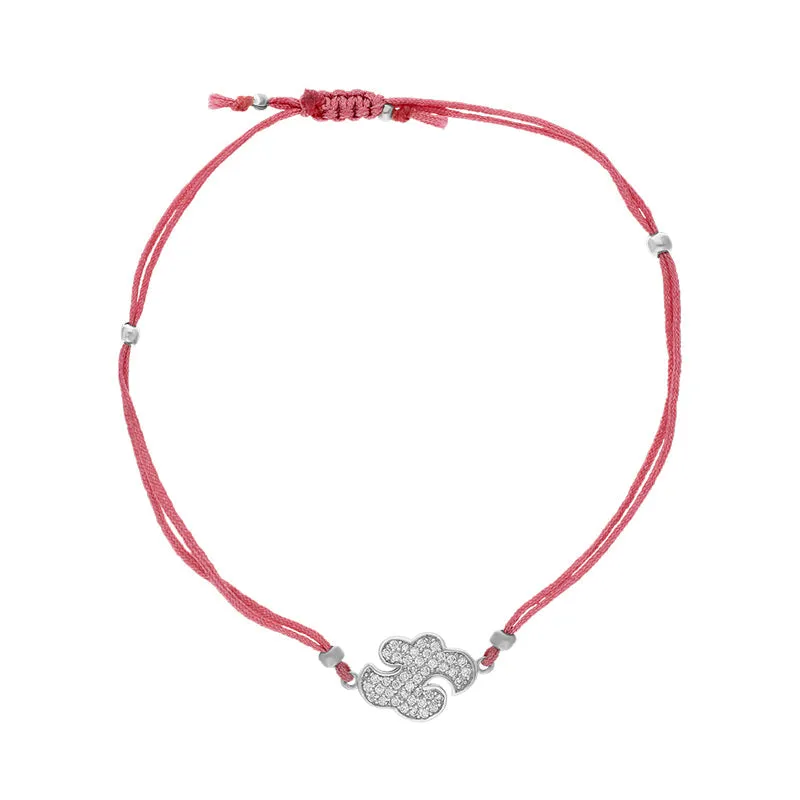 Vixi Sterling Silver Daydream Pink Cord Bracelet sold by C.W. Sellors