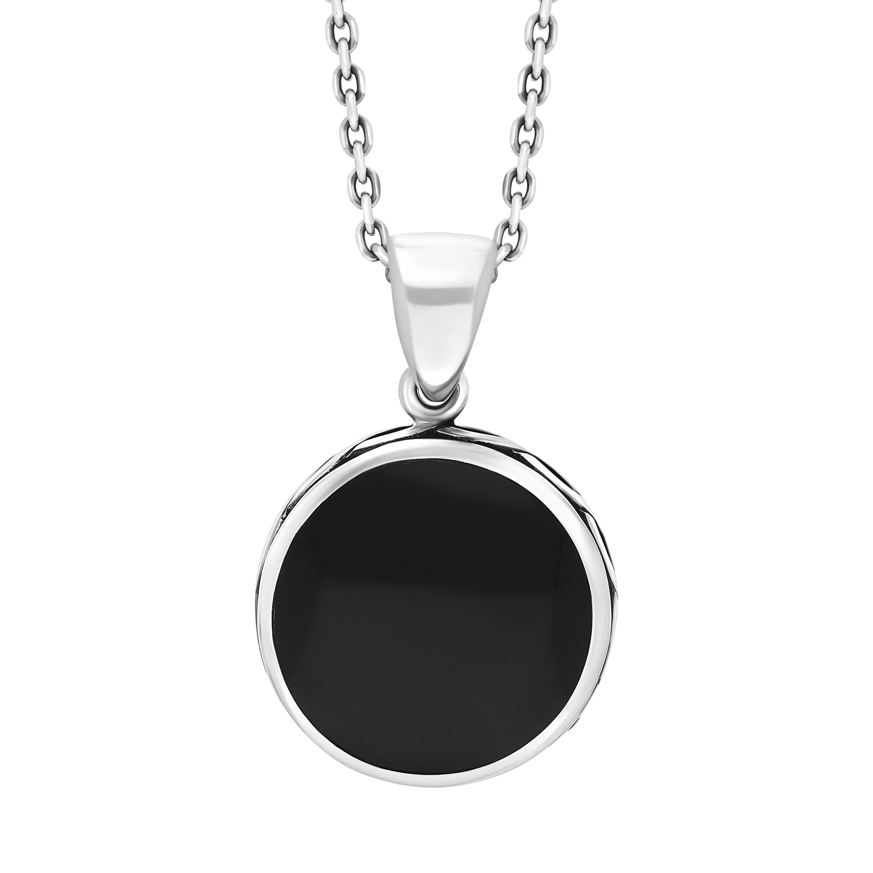 Sterling Silver Whitby Jet and Blue John Round Celtic Pendant sold by C.W. Sellors product image thumbnail 3