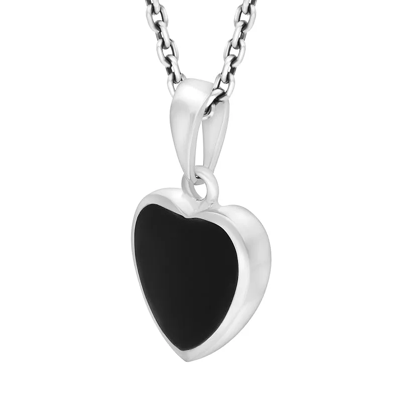 Sterling Silver Whitby Jet Heart Pendant sold by C.W. Sellors product image thumbnail 2
