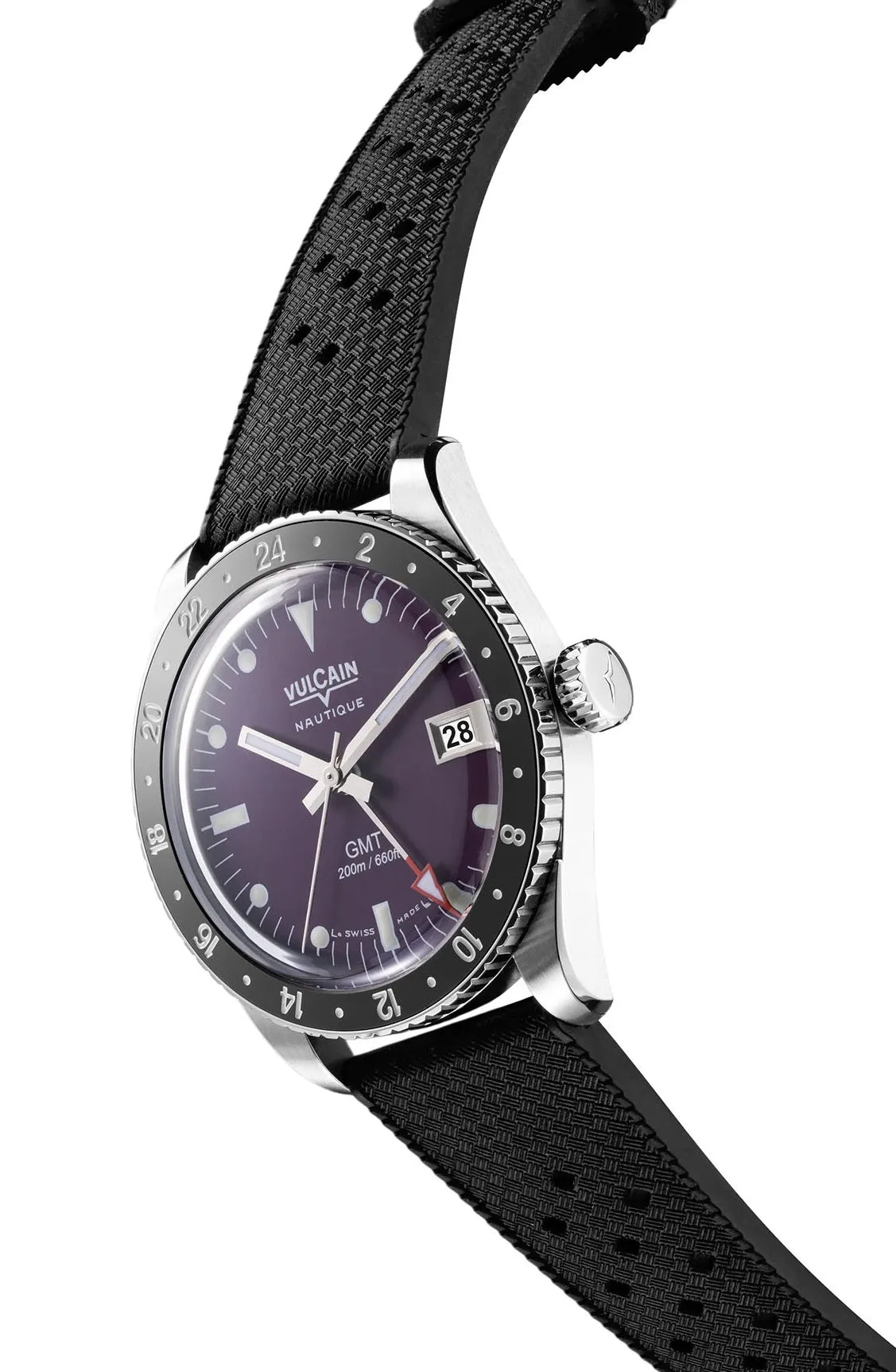 Vulcain Skindiver GMT Purple Rubber Limited Edition Watch sold by C.W. Sellors product image thumbnail 2