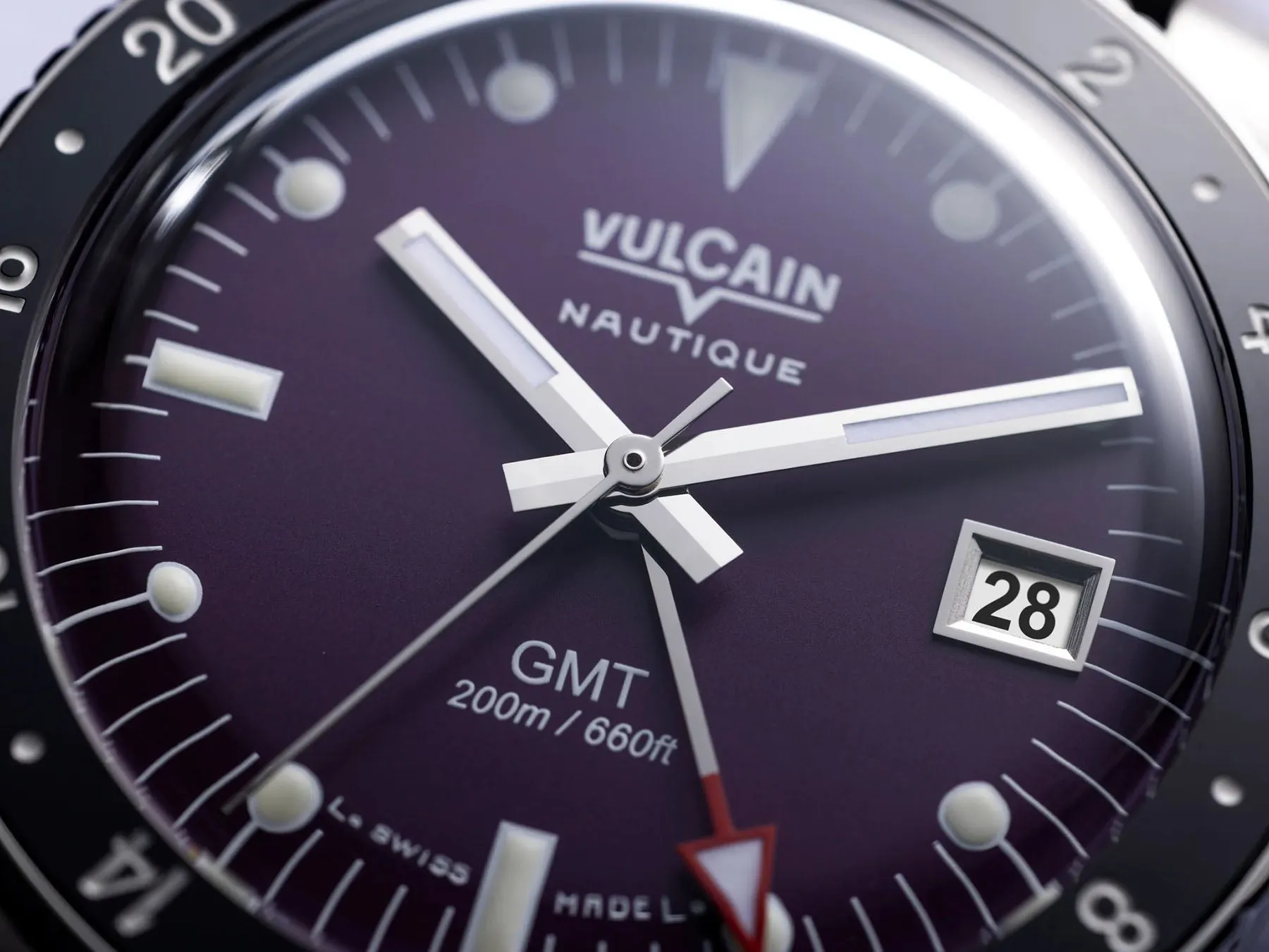 Vulcain Skindiver GMT Purple Rubber Limited Edition Watch sold by C.W. Sellors product image thumbnail 3