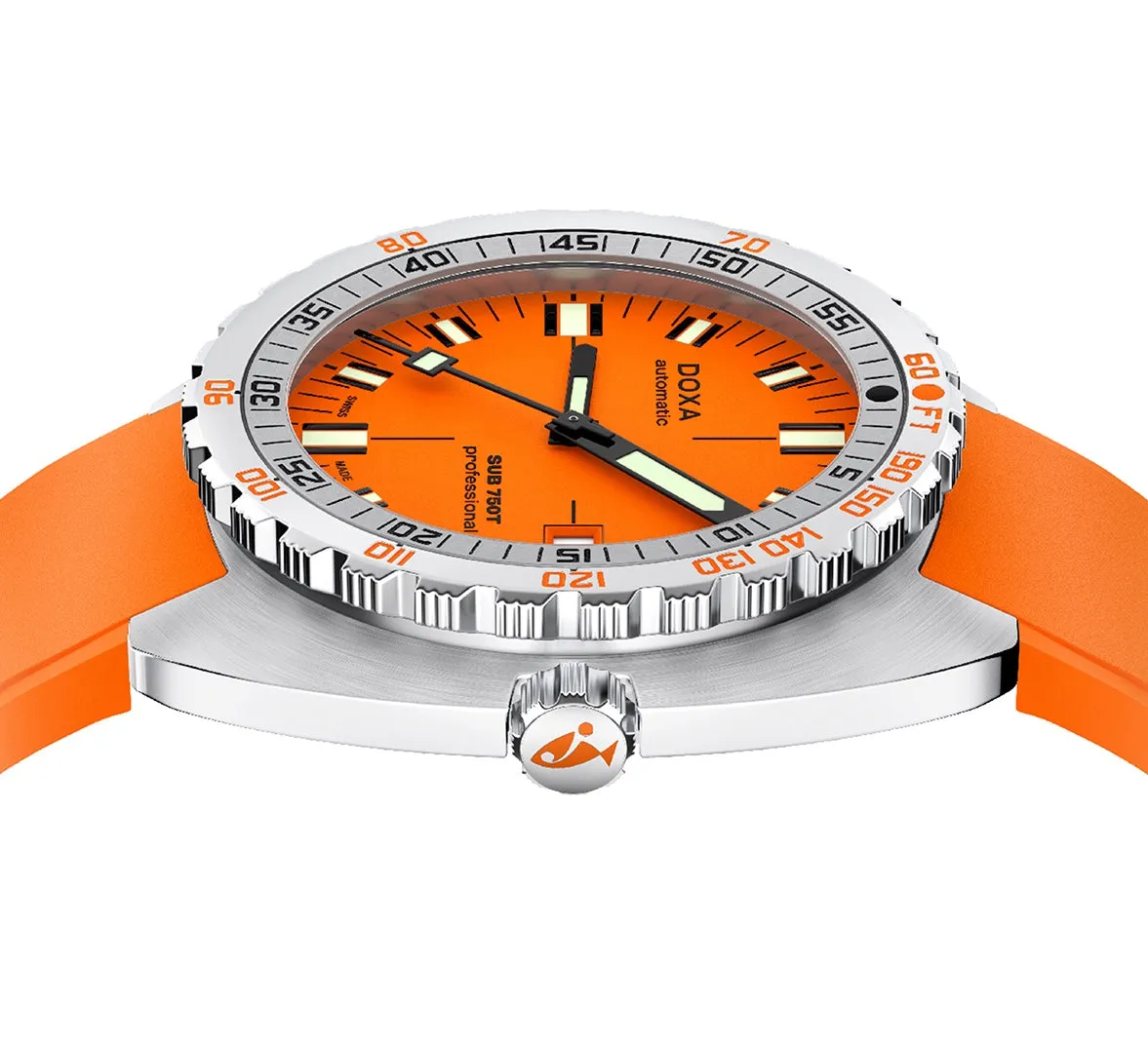 Doxa Sub 750T Professional Orange Rubber Watch sold by C.W. Sellors product image thumbnail 3