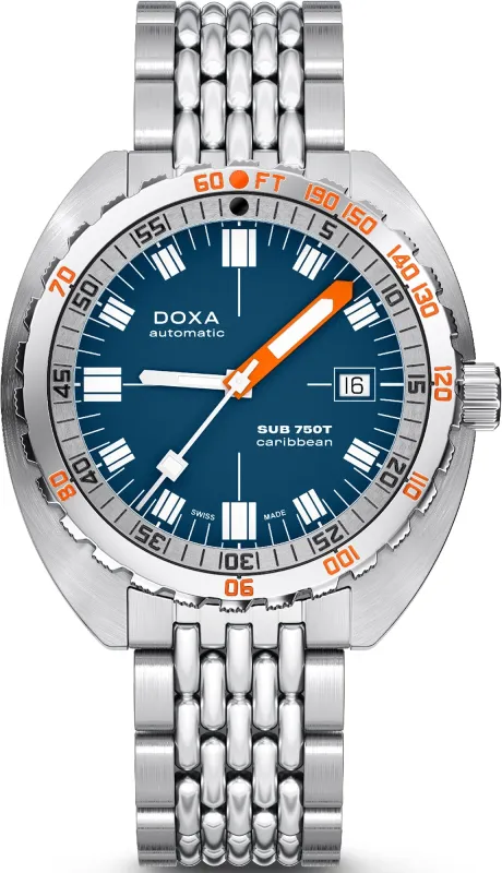Doxa Sub 750T Caribbean Bracelet Watch sold by C.W. Sellors