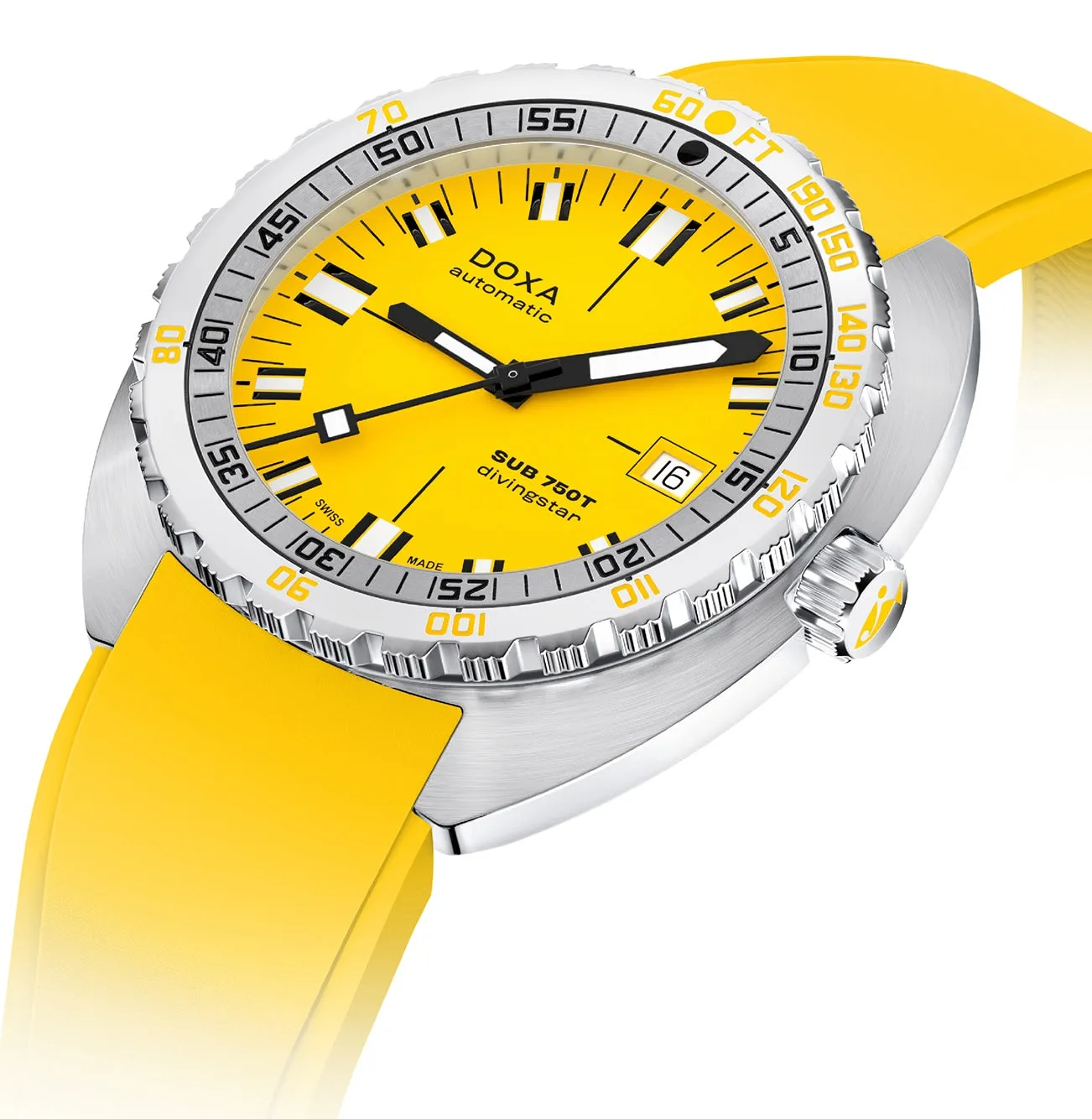 Doxa Sub 750T Divingstar Yellow Rubber Watch sold by C.W. Sellors product image thumbnail 2