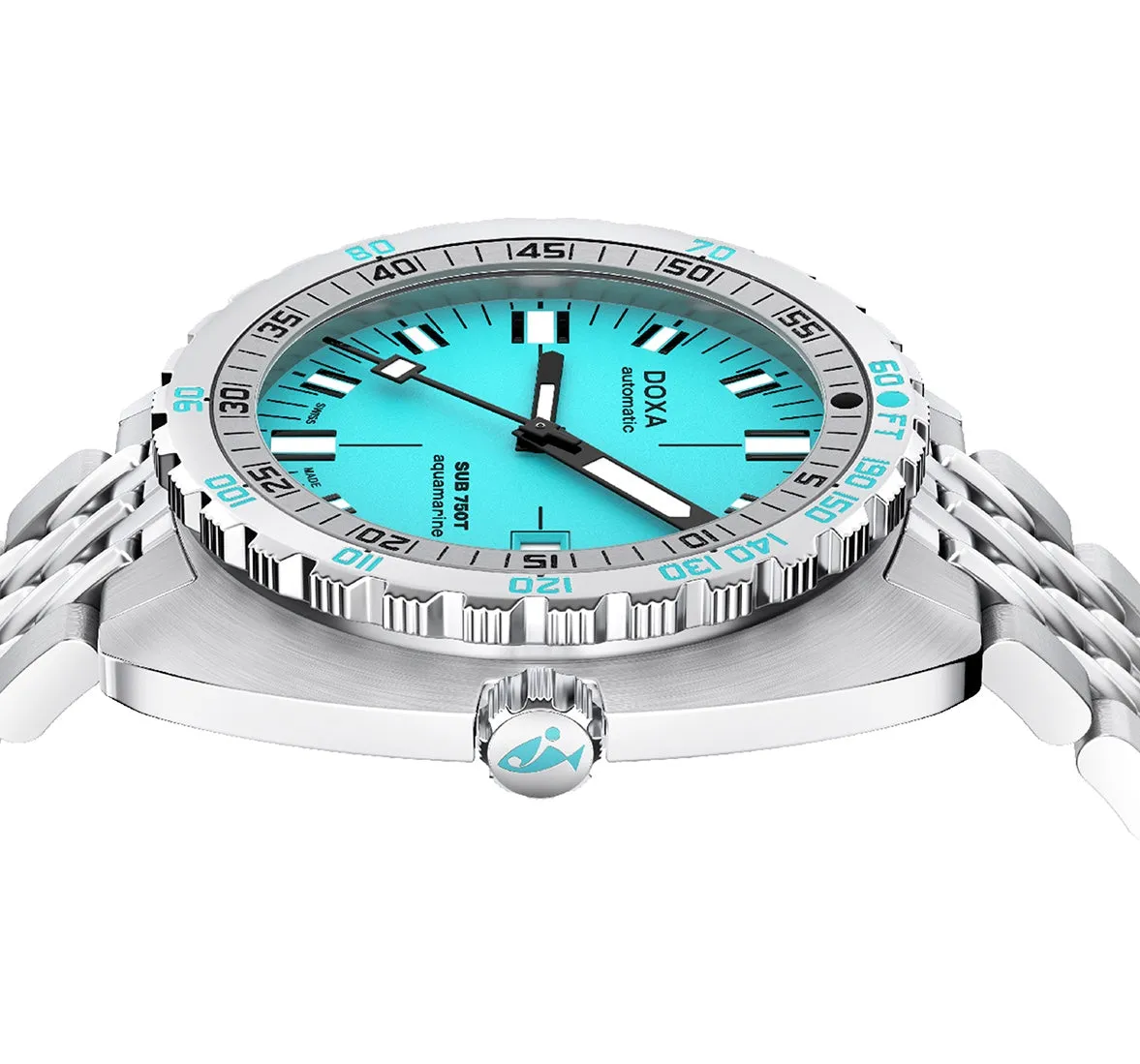 Doxa Sub 750T Aquamarine Bracelet Watch sold by C.W. Sellors product image thumbnail 3