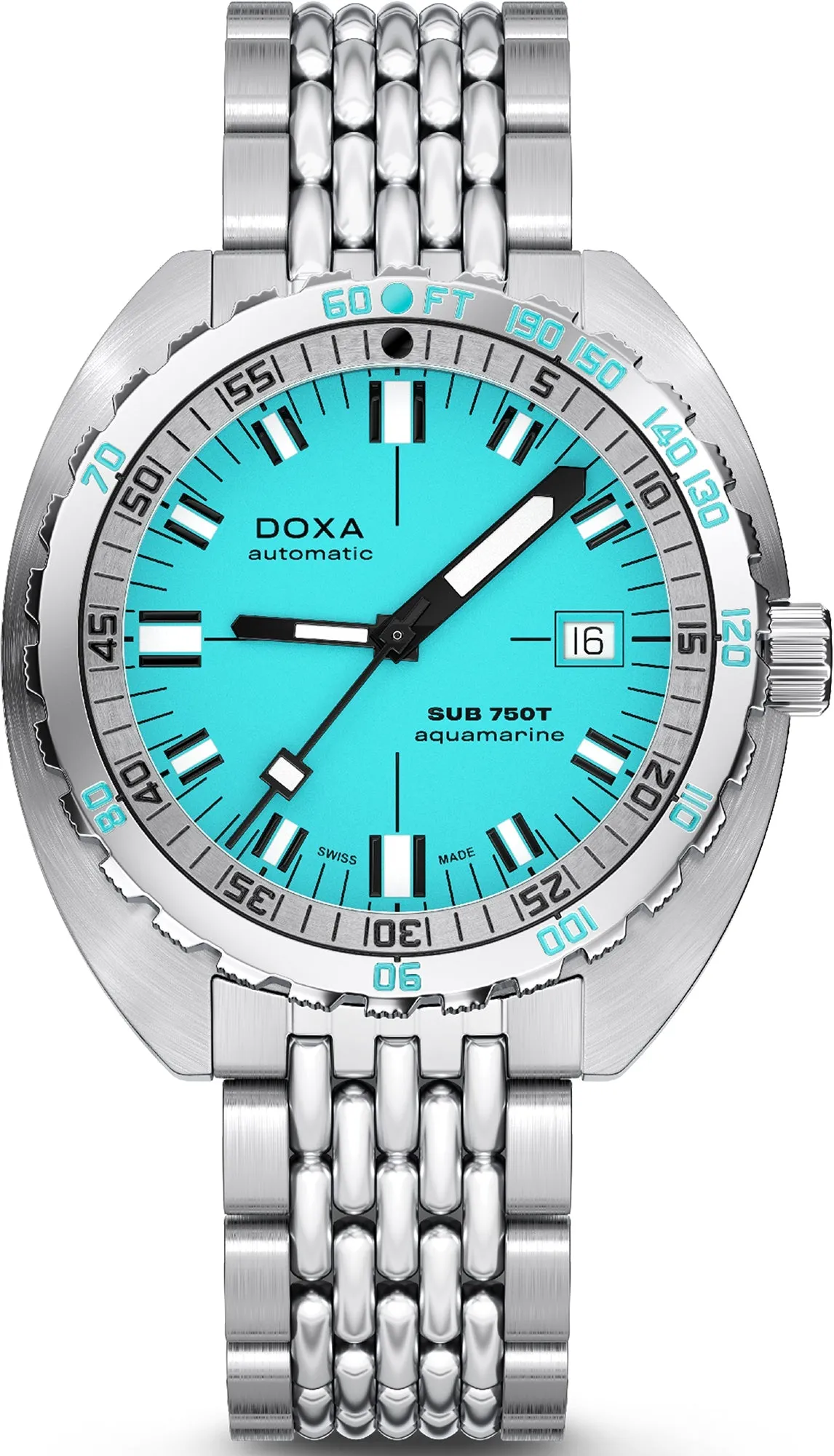 Doxa Sub 750T Aquamarine Bracelet Watch sold by C.W. Sellors