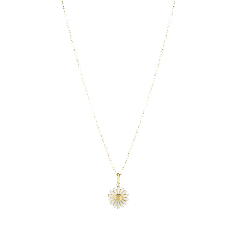Georg Jensen Daisy 18ct Yellow Gold Plated White Enamel Necklace sold by C.W. Sellors
