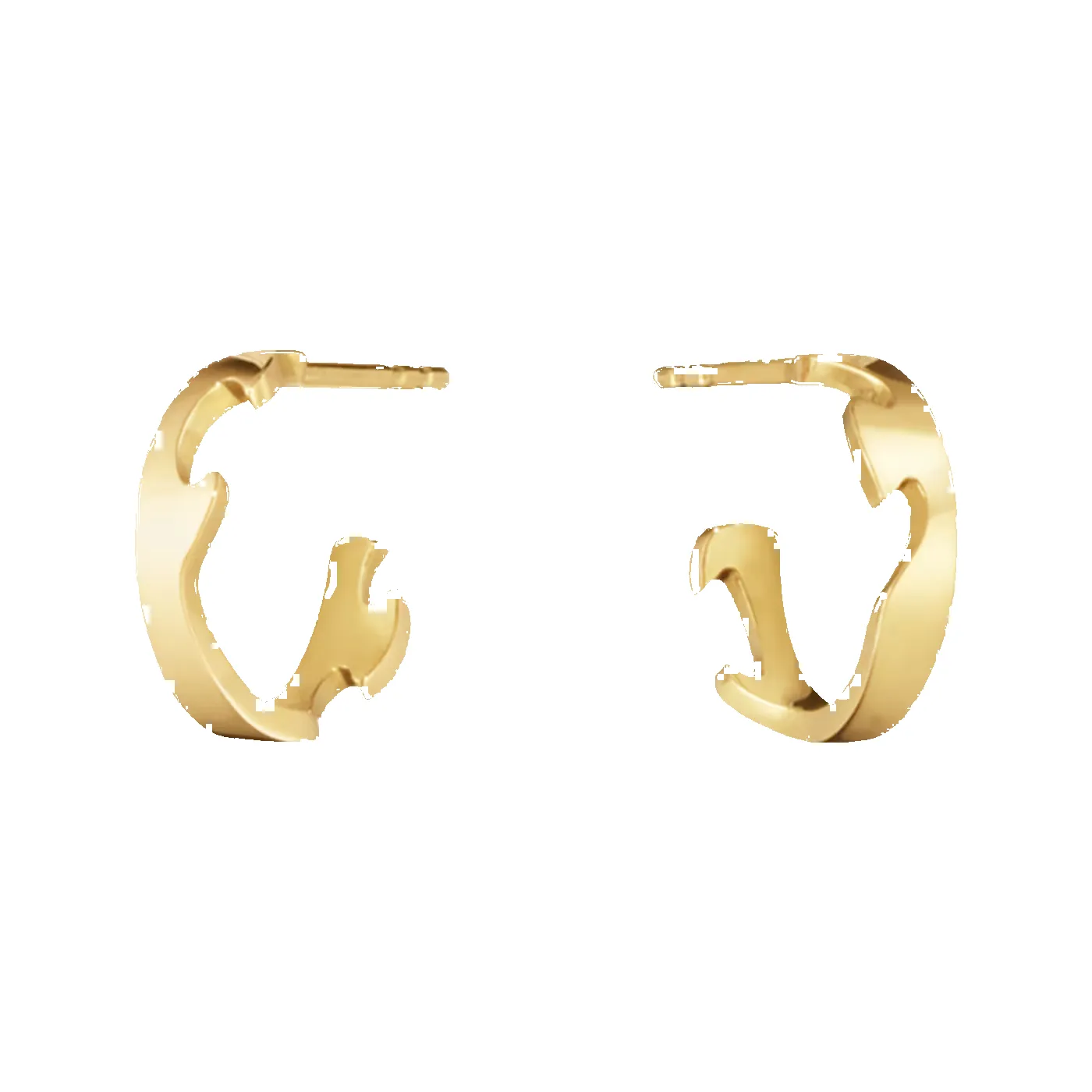 Georg Jensen Fusion 18ct Yellow Gold Small Hoop Earrings sold by C.W. Sellors