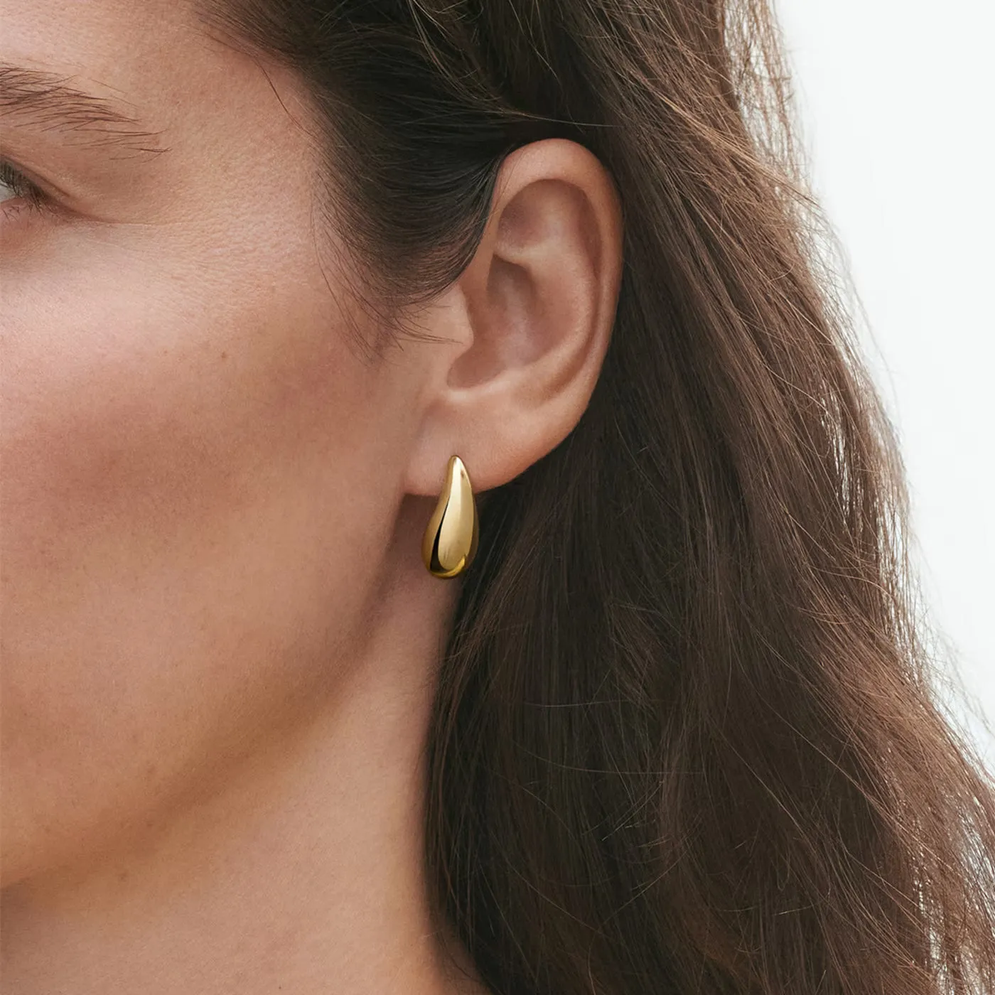 Georg Jensen Reflect 18ct Yellow Gold Earrings sold by C.W. Sellors product image thumbnail 3