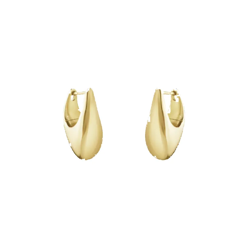 Georg Jensen Reflect 18ct Yellow Gold Earrings made by Georg Jensen