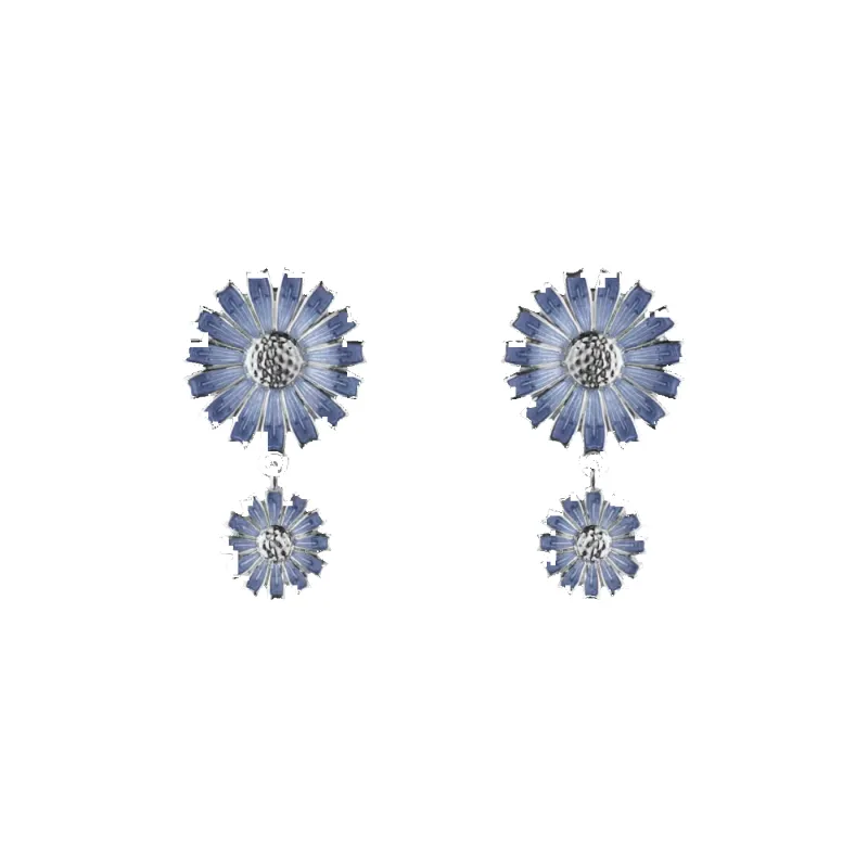 Georg Jensen Daisy Double Drop Earrings sold by C.W. Sellors