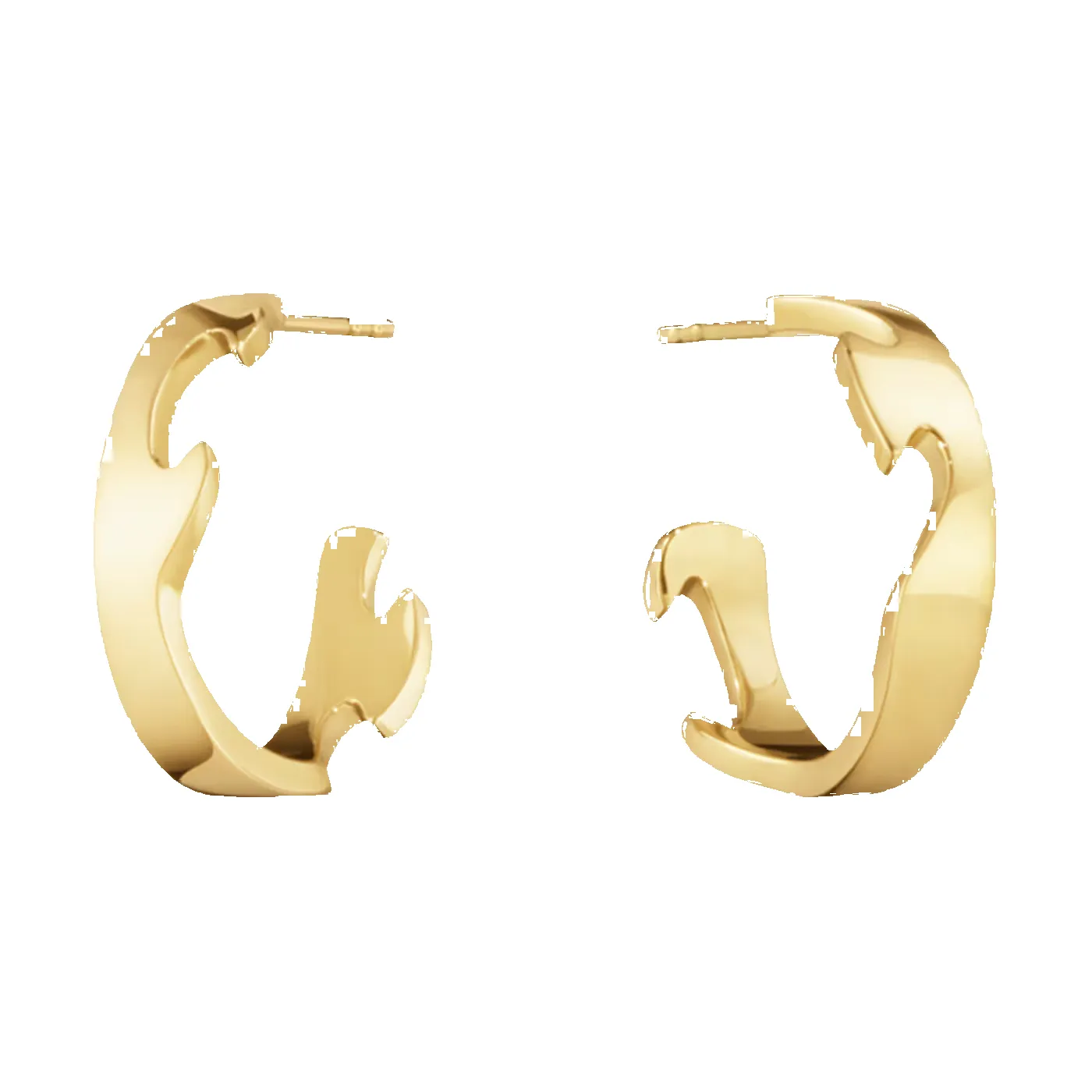 Georg Jensen Fusion 18ct Yellow Gold Large Hoop Earrings sold by C.W. Sellors