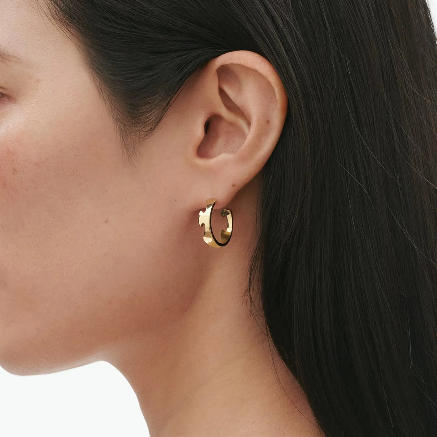 Georg Jensen Fusion 18ct Yellow Gold Large Hoop Earrings sold by C.W. Sellors product image thumbnail 3