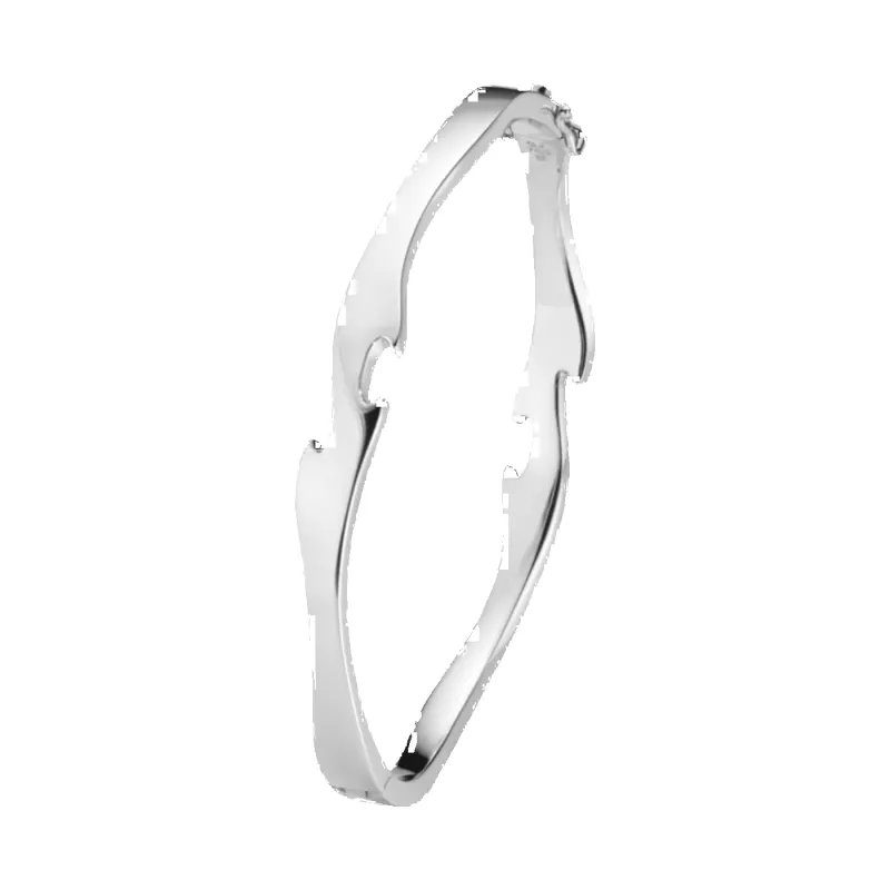 Georg Jensen Fusion 18ct White Gold Bangle made by Georg Jensen