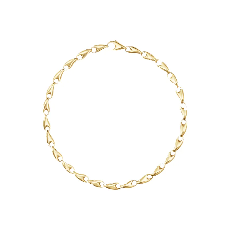 Georg Jensen Reflect 18ct Yellow Gold Slim Chain Bracelet made by Georg Jensen