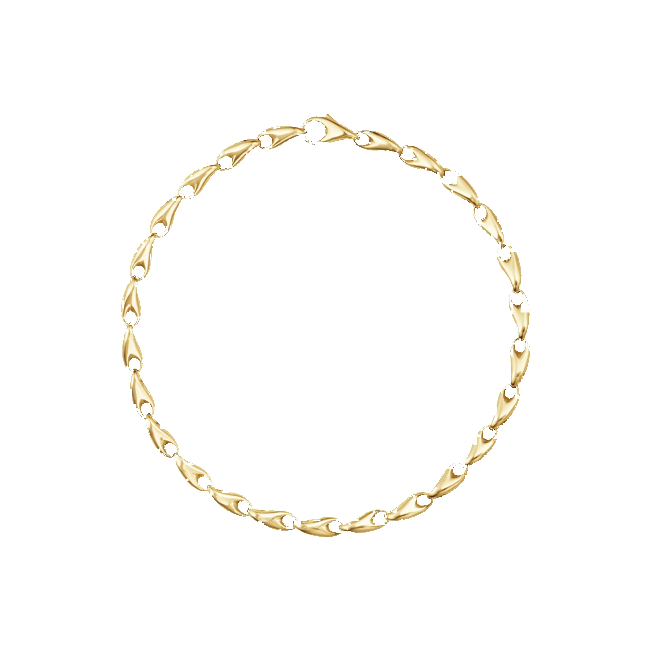 Georg Jensen Reflect 18ct Yellow Gold Slim Chain Bracelet sold by C.W. Sellors