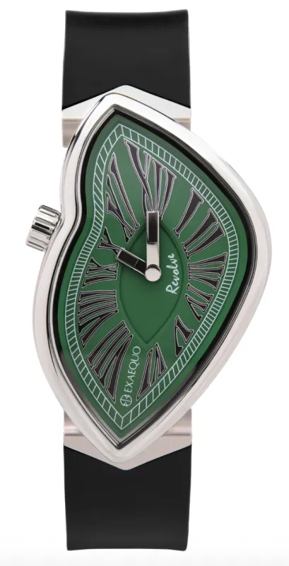 Exaequo Revolve Melting SS Green Dial Watch made by C.W. Sellors