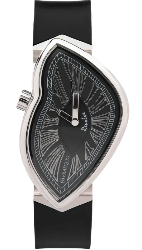 Exaequo Revolve Melting SS Black Dial Watch sold by C.W. Sellors