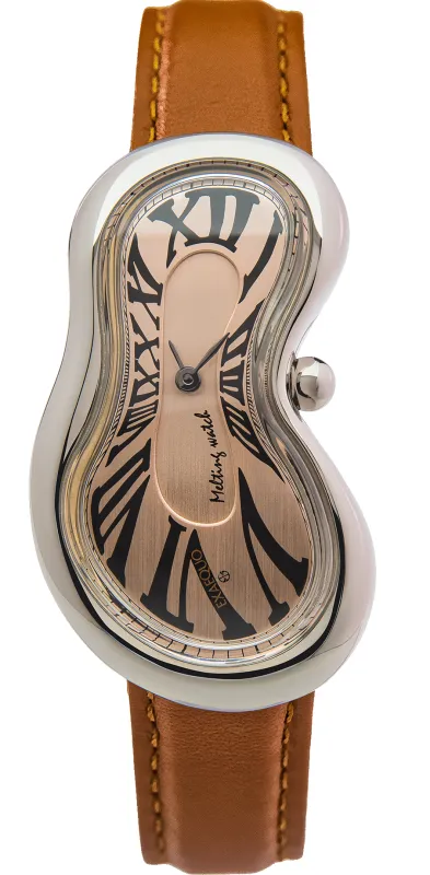 Exaequo Classic Melting SS Rose Gold Dial Watch made by C.W. Sellors