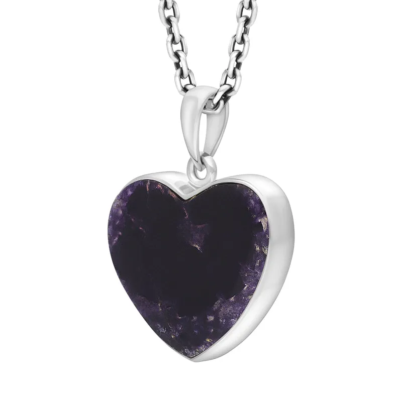Sterling Silver Blue John Unique Heart Pendant sold by C.W. Sellors product image thumbnail 2