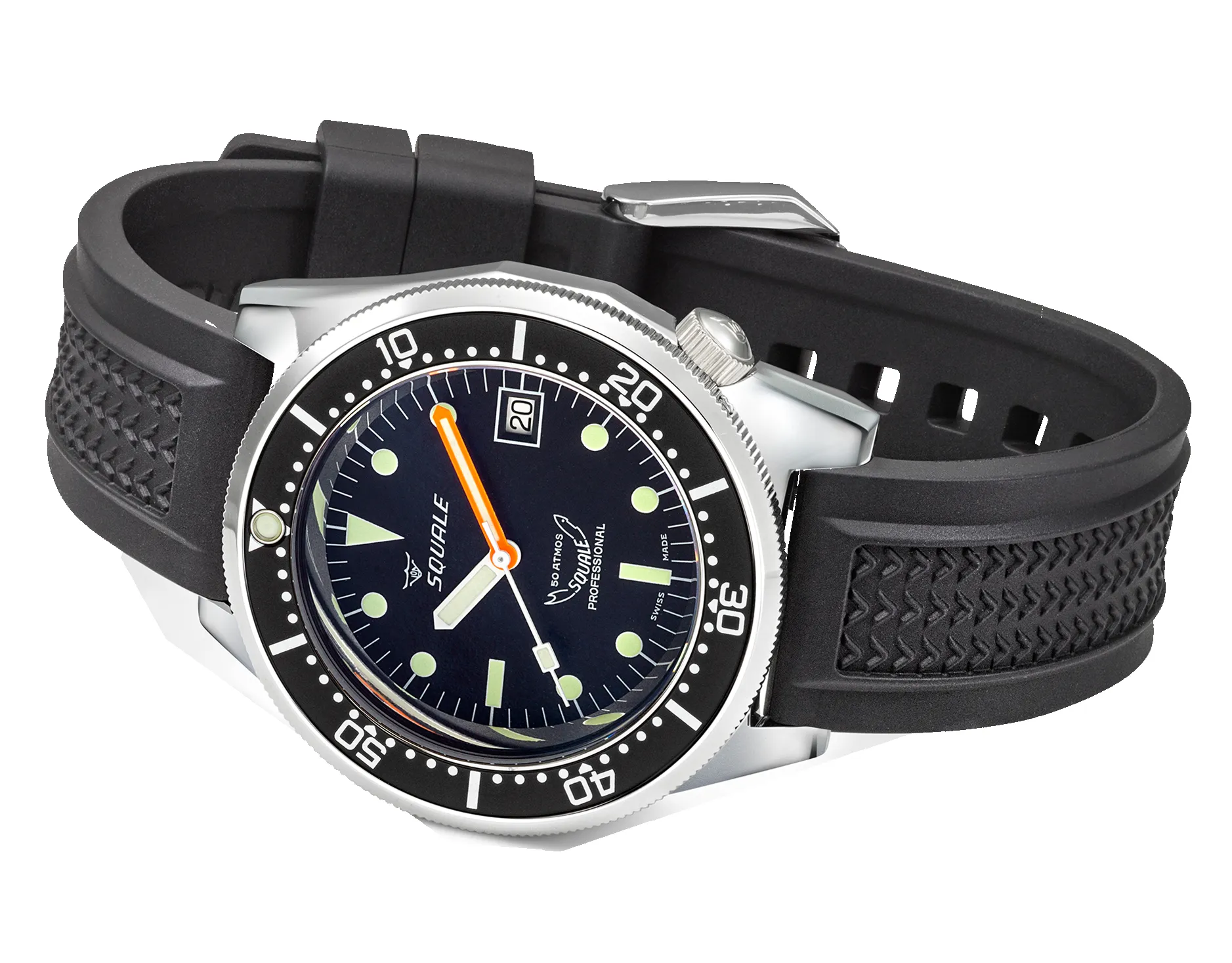 Squale Ex-Display 1521 Classic Rubber Watch sold by C.W. Sellors product image thumbnail 4