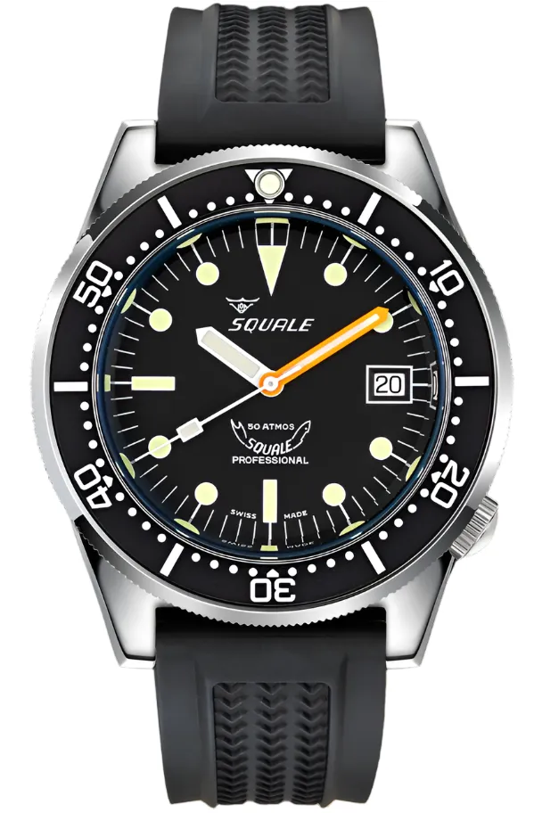 Squale Ex-Display 1521 Classic Rubber Watch sold by C.W. Sellors